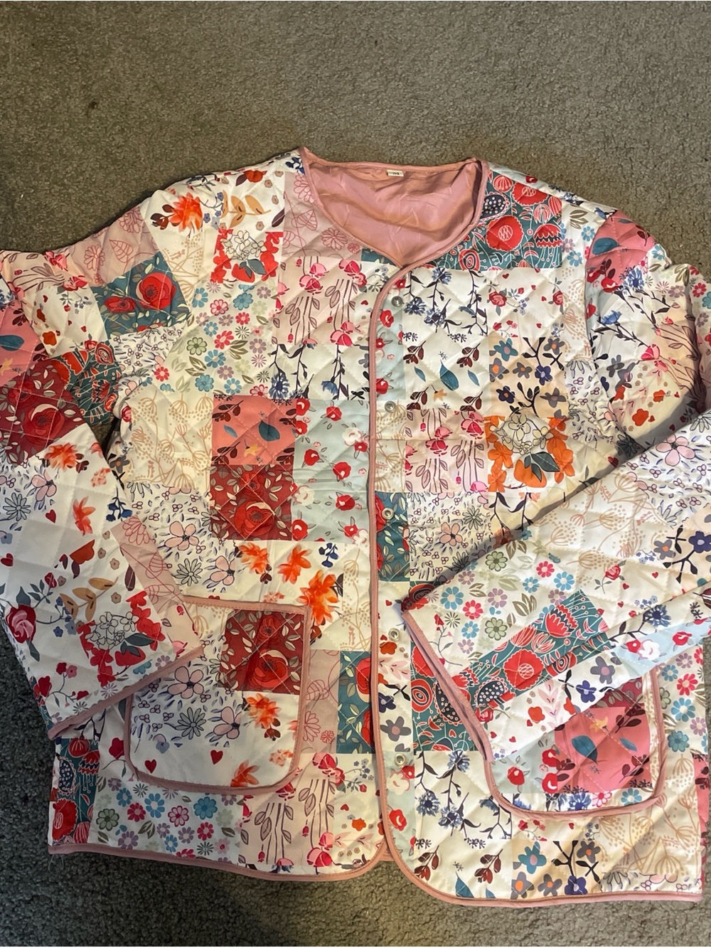 Quilted Patchwork Floral Jacket